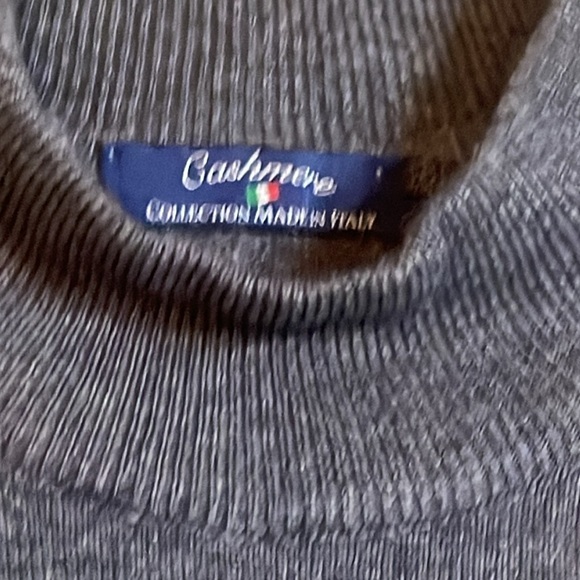 CASHMERE COLLECTION Made in Italy Wool Silk Viscose Blend  Gray Small Medium VTG - Picture 4 of 6